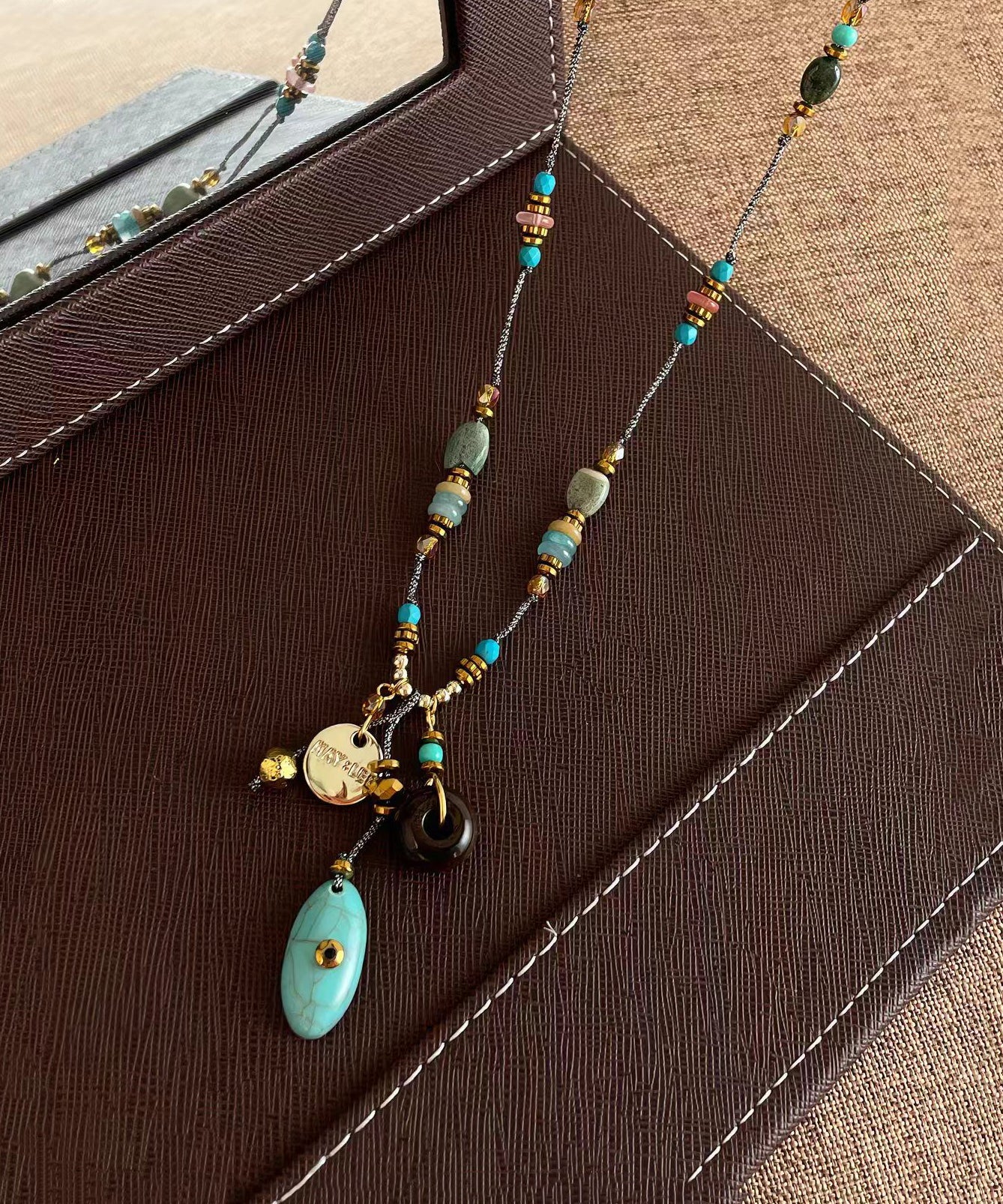 Dames Lariat Ketting Boho Stijl Gevlochten Koord 3