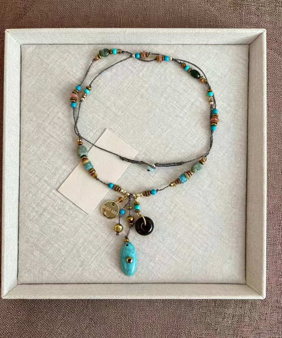 Dames Lariat Ketting Boho Stijl Gevlochten Koord 4