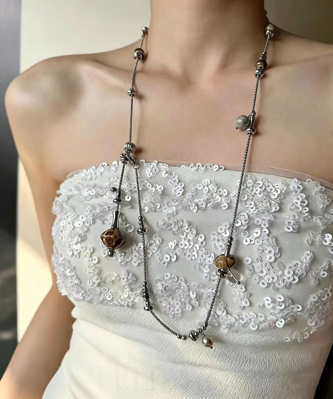 Dames Lariat Ketting Boho Stijl Met Kralen 2