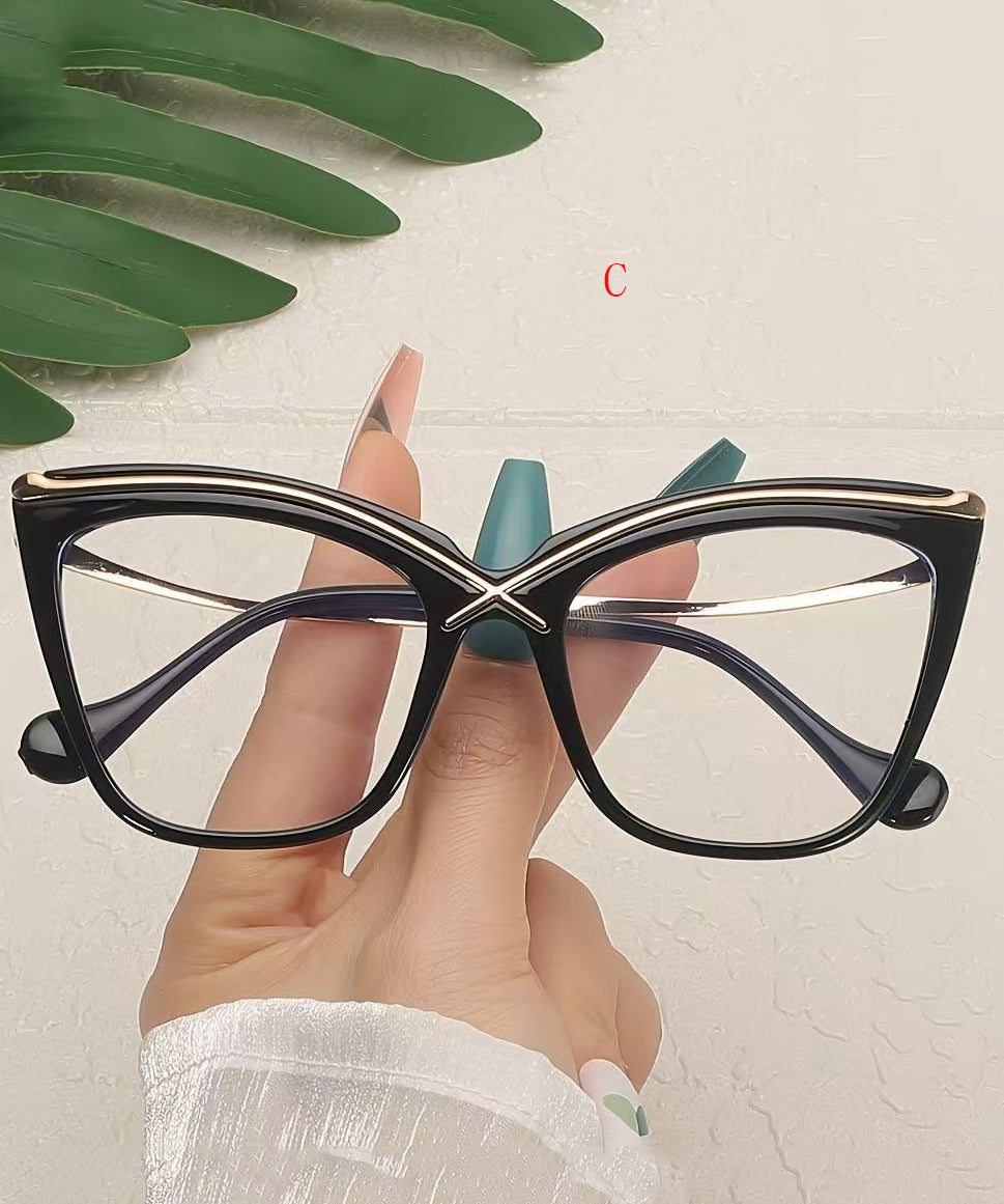 Dames Leesbril Cat Eye Stijlvol Metalen Montuur 2
