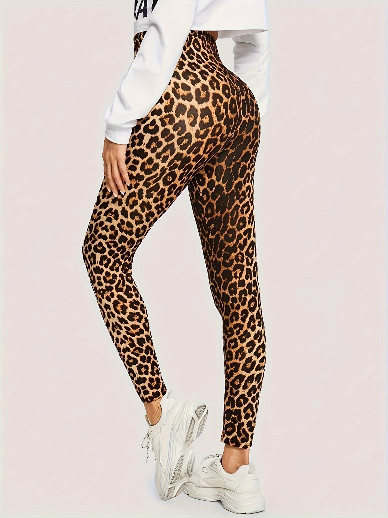 Dames Leggings Luipaardprint Stretch Polyester 2