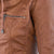 Dames Leren Jas Korte Stijl met Afneembare Capuchon en Thermische Voering 3