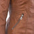 Dames Leren Jas Korte Stijl met Afneembare Capuchon en Thermische Voering 4