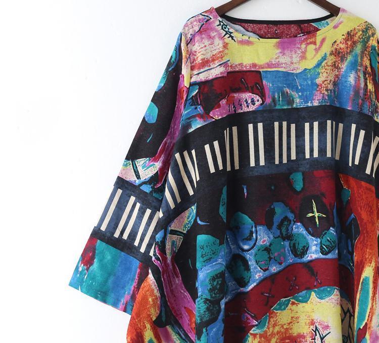 Dames Linnen Jurk Oversized Kaftan Stijl 4