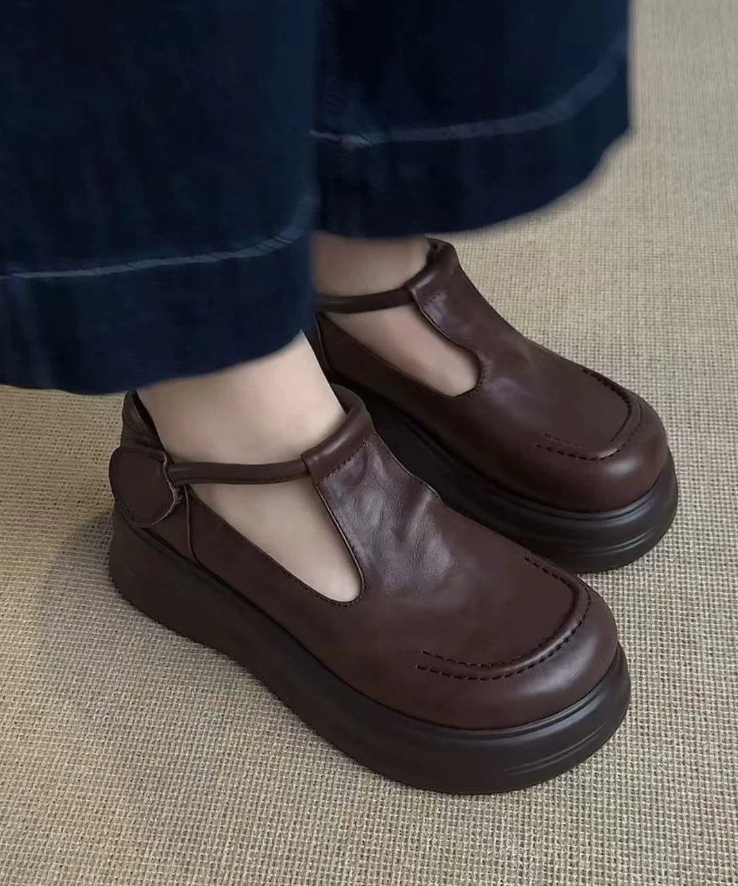 Dames Loafers Met Plateauzool En Gespbandje 0