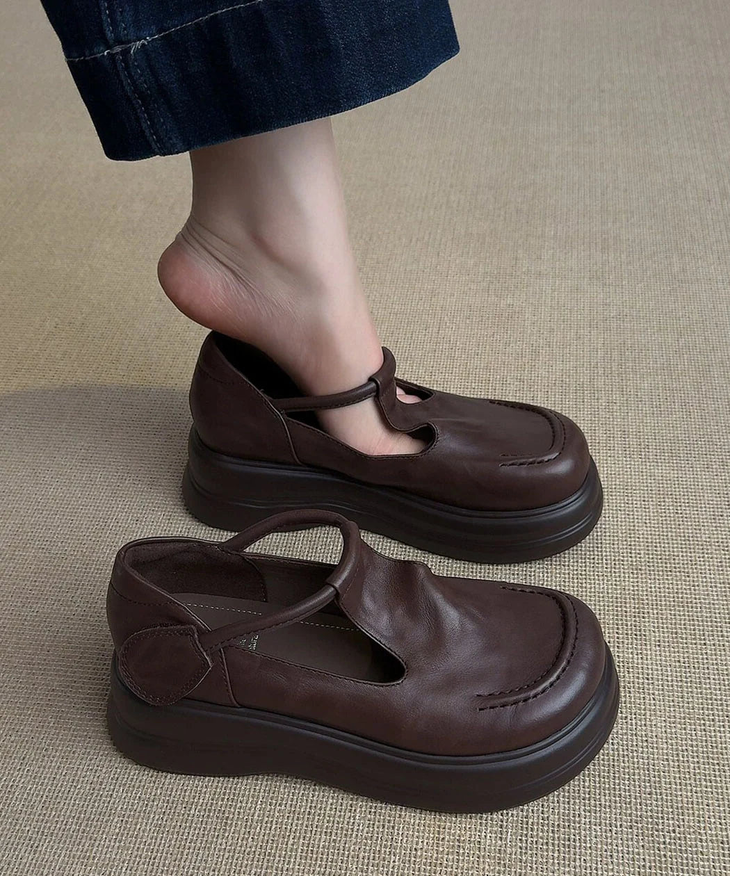 Dames Loafers Met Plateauzool En Gespbandje 2