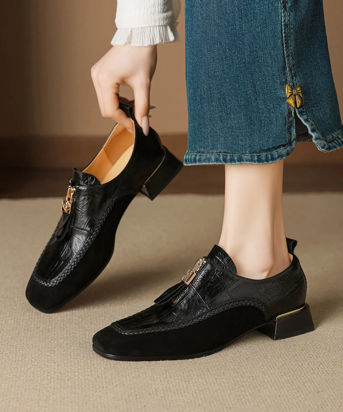 Dames Loafers Robuust Retro Design 1
