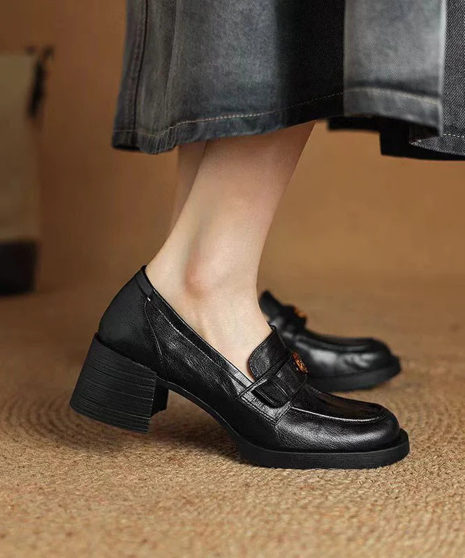 Dames Loafers Robuuste Stijl met Stevige Hak 1