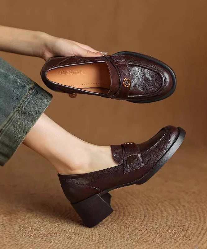 Dames Loafers Robuuste Stijl met Stevige Hak 2