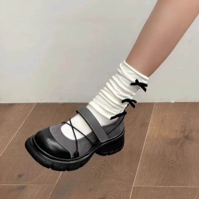 Dames Loafers met Plateauzool en Gekruiste Bandjes 2