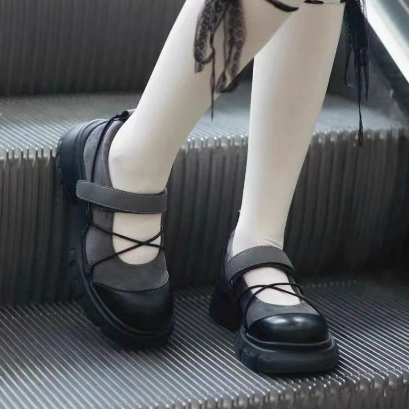 Dames Loafers met Plateauzool en Gekruiste Bandjes 4