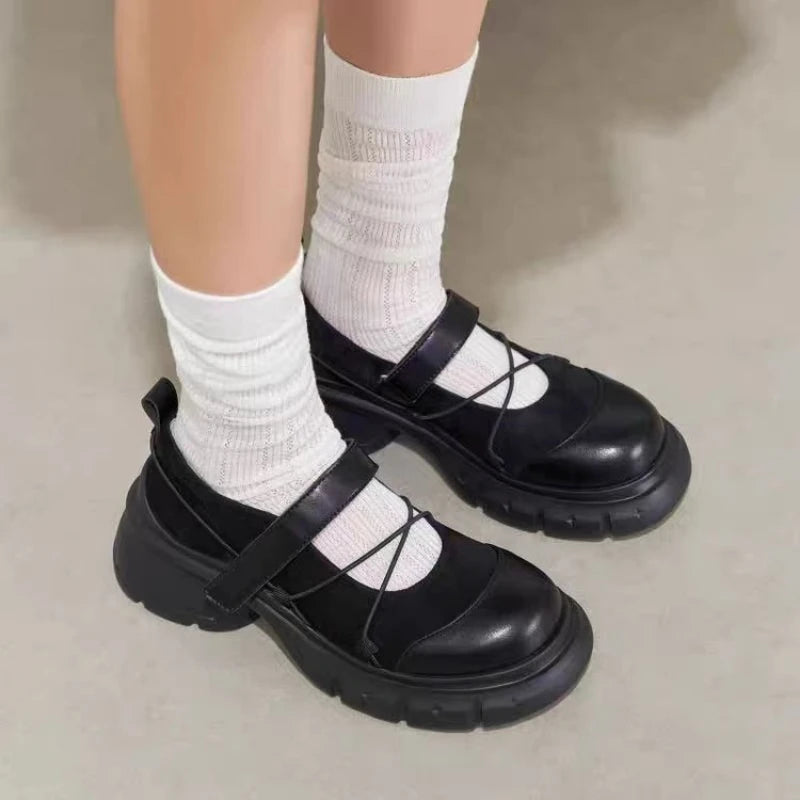 Dames Loafers met Plateauzool en Gekruiste Bandjes 6