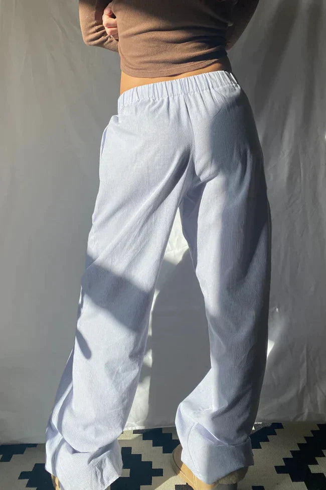 Dames Losvallende Broek Gestreept 3