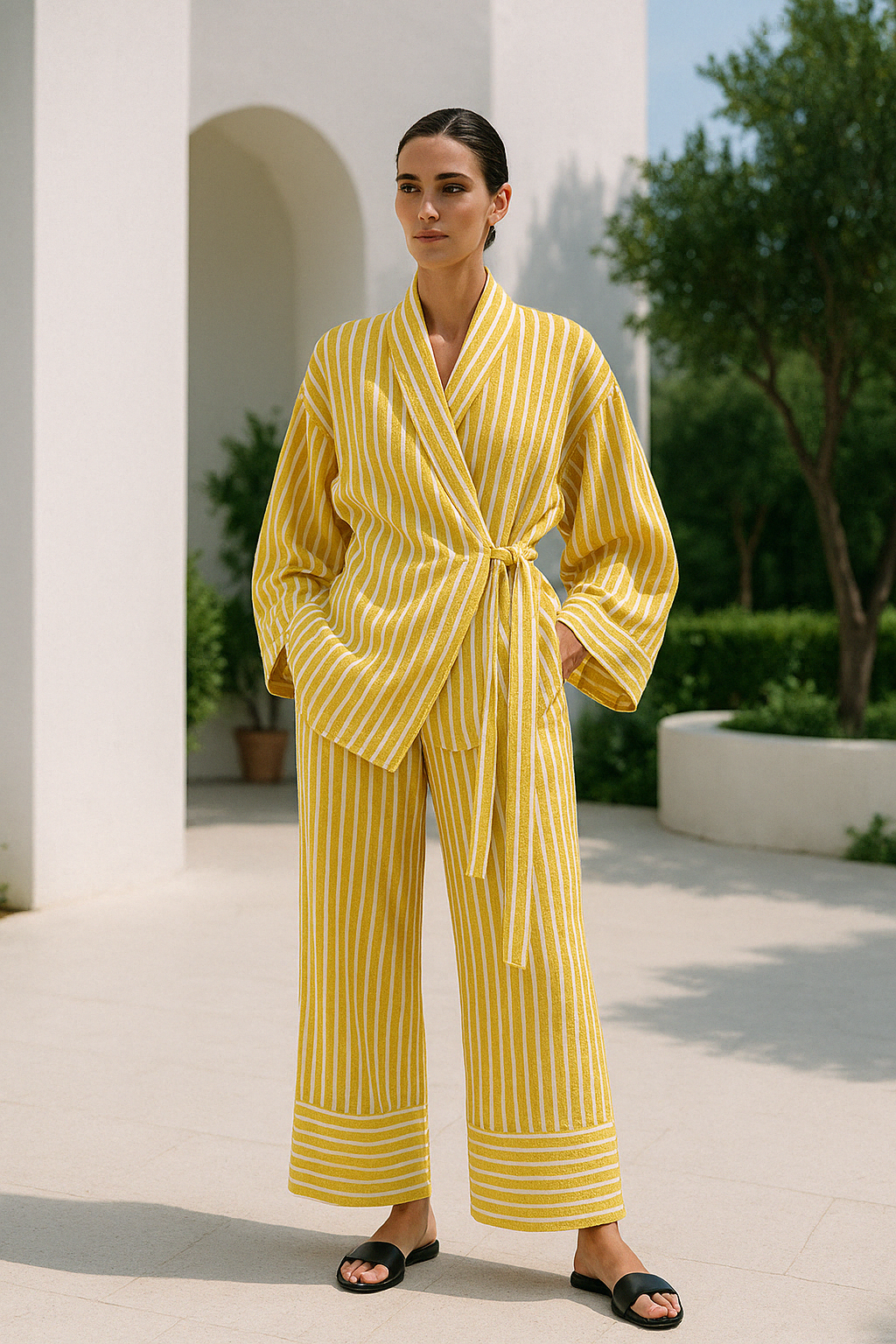 Dames Lounge Set Casual Oversized Geweven Stof 2