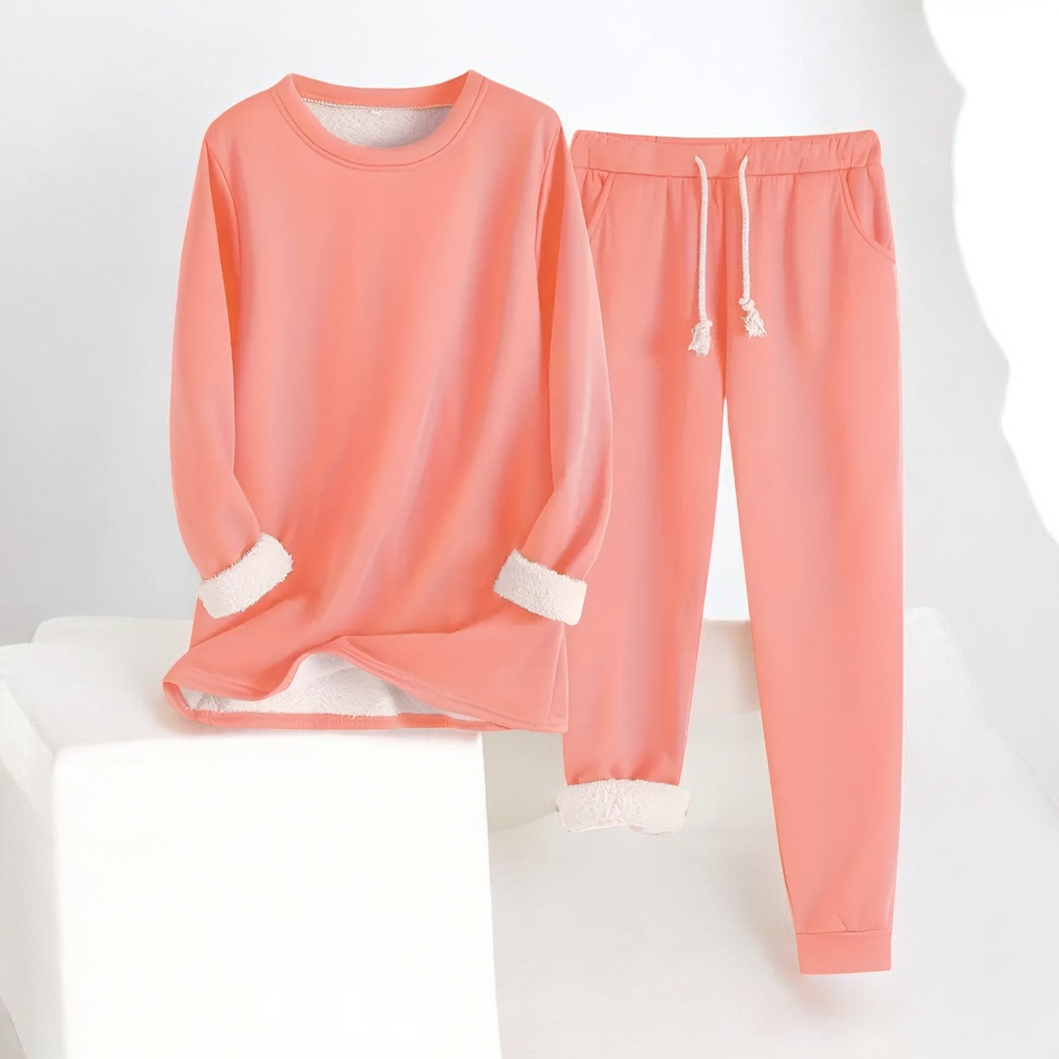 Dames Lounge Set Comfortabel Oversized Polyester Katoen 3