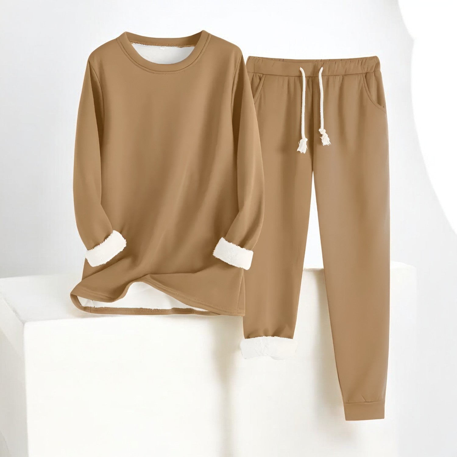 Dames Lounge Set Comfortabel Oversized Polyester Katoen 4