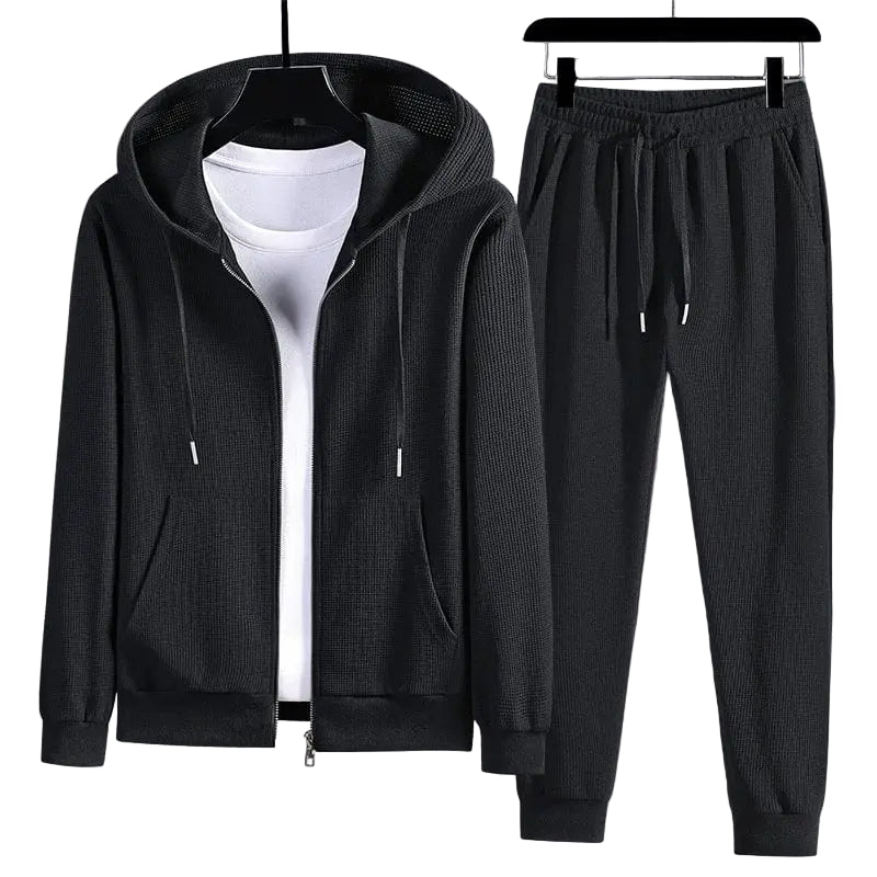 Dames Loungewear Set Wafel Gebreid 0