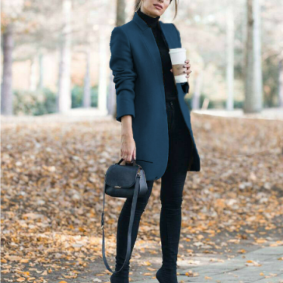 Dames Mantel Stehkragen Klassiek Wolmix 10