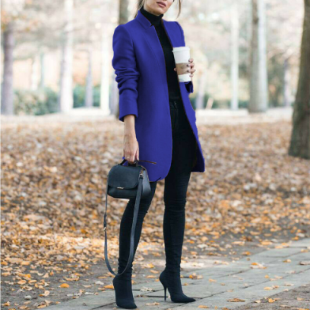 Dames Mantel Stehkragen Klassiek Wolmix 11