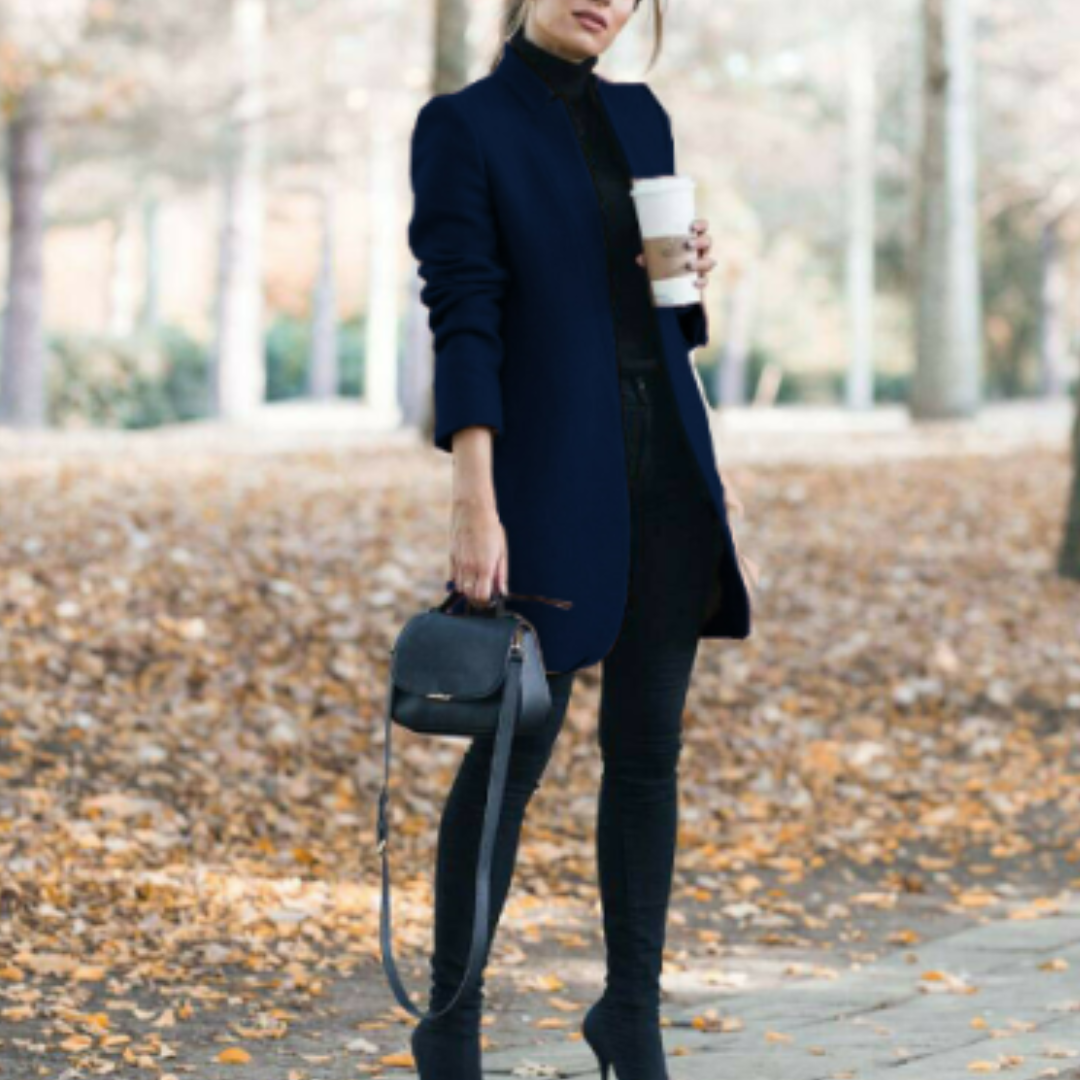 Dames Mantel Stehkragen Klassiek Wolmix 9