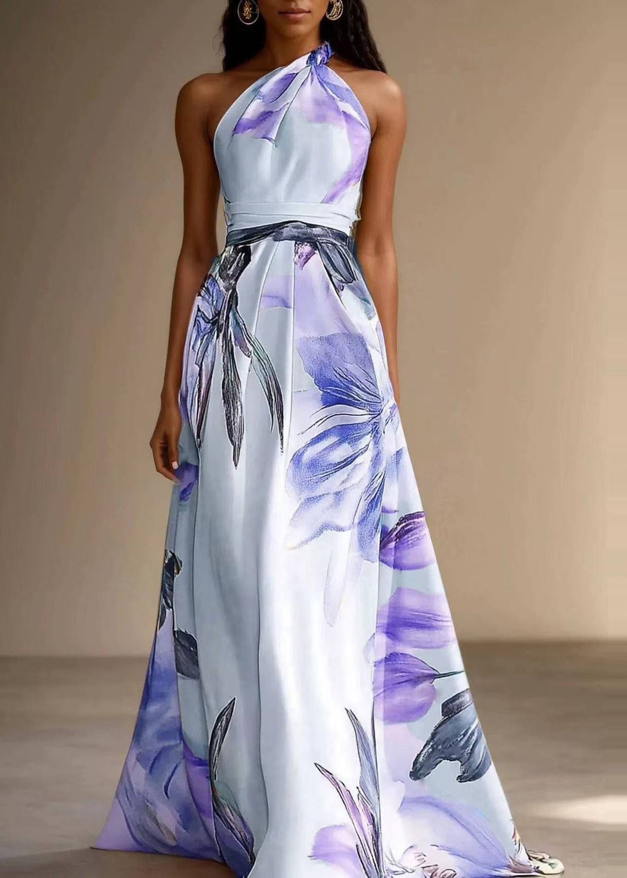 Dames Maxi-jurk Asymmetrisch Design 0
