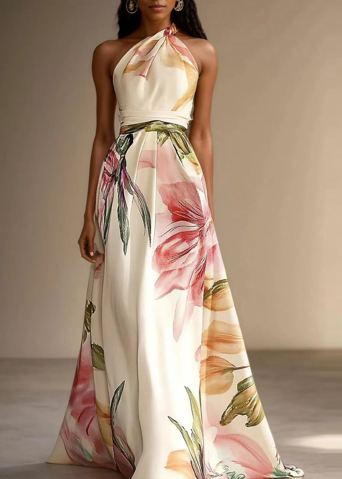 Dames Maxi-jurk Asymmetrisch Design 1
