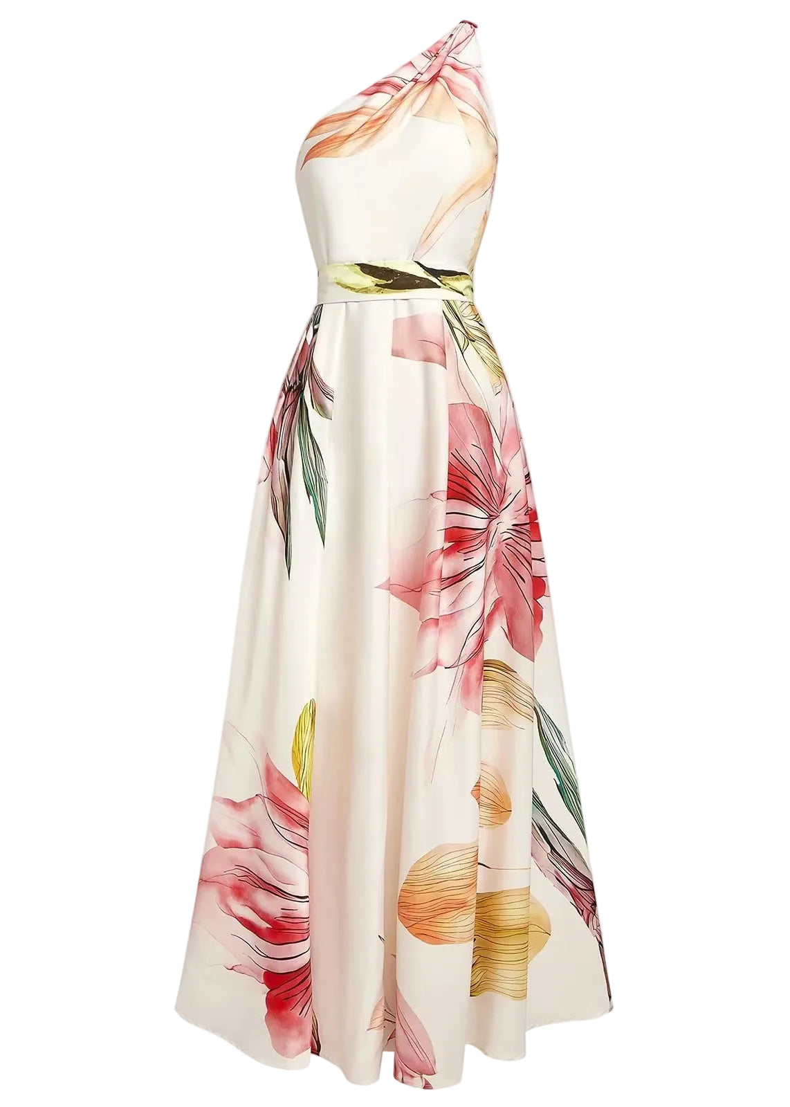 Dames Maxi-jurk Asymmetrisch Design 4