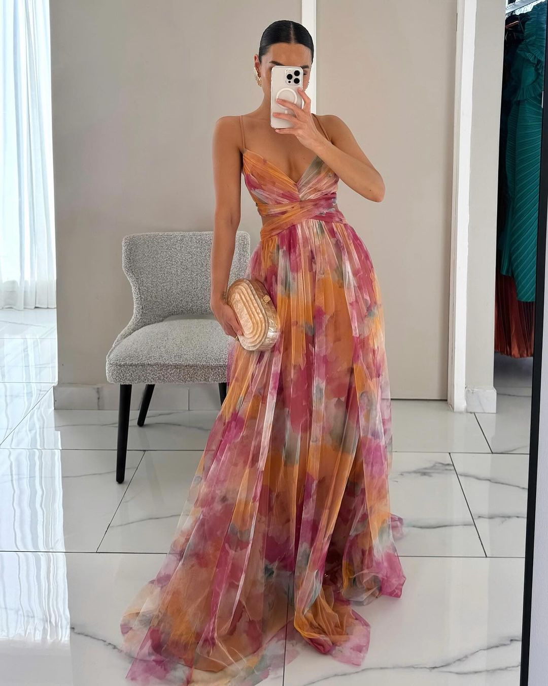 Dames Maxi-jurk Bloemenprint 1