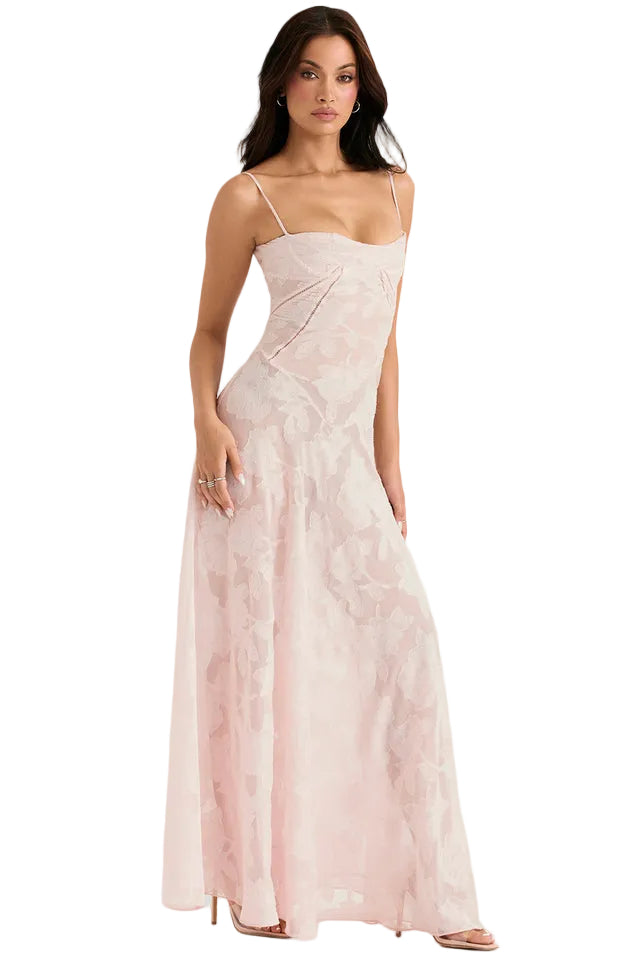 Dames Maxi-jurk Bloemenprint Spaghettibandjes 0