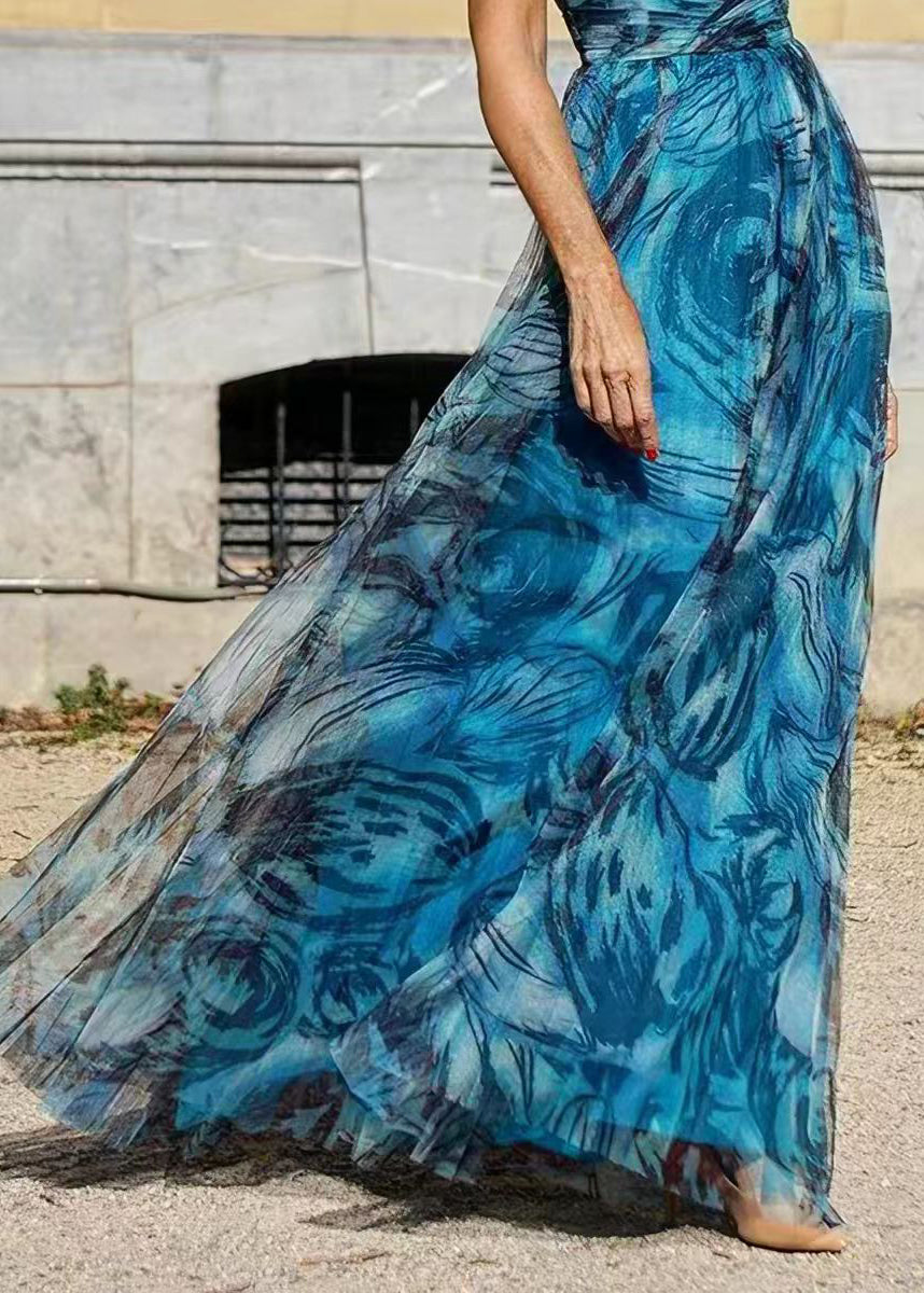 Dames Maxi-jurk Boheemse Stijl V-hals Bloemenprint 3