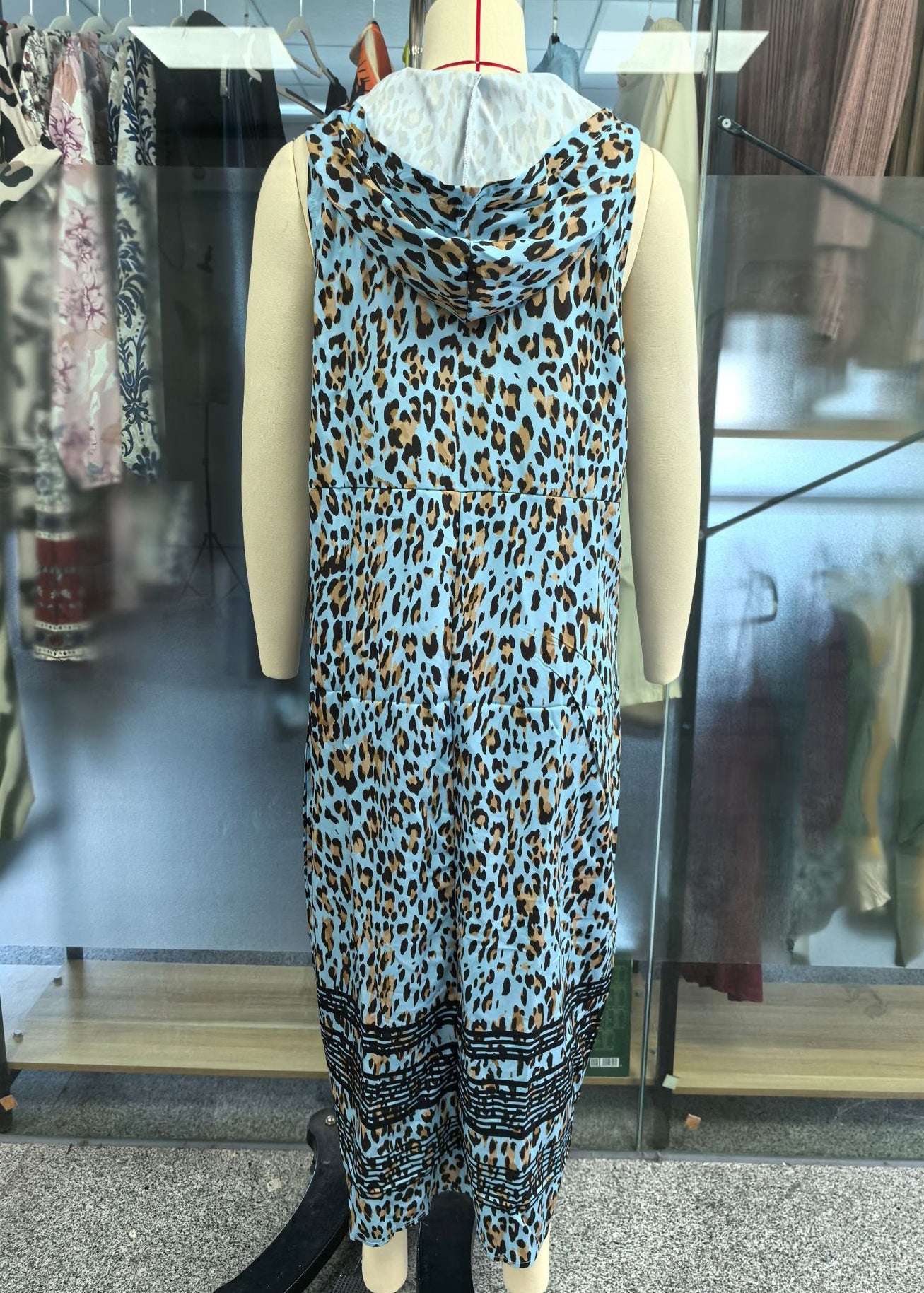 Dames Maxi-jurk Boho Stijl Mouwloos Met Capuchon 4