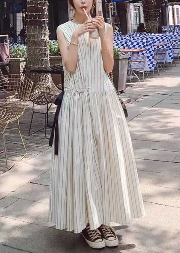 Dames Maxi-jurk Mouwloos Gestreept Modern 1