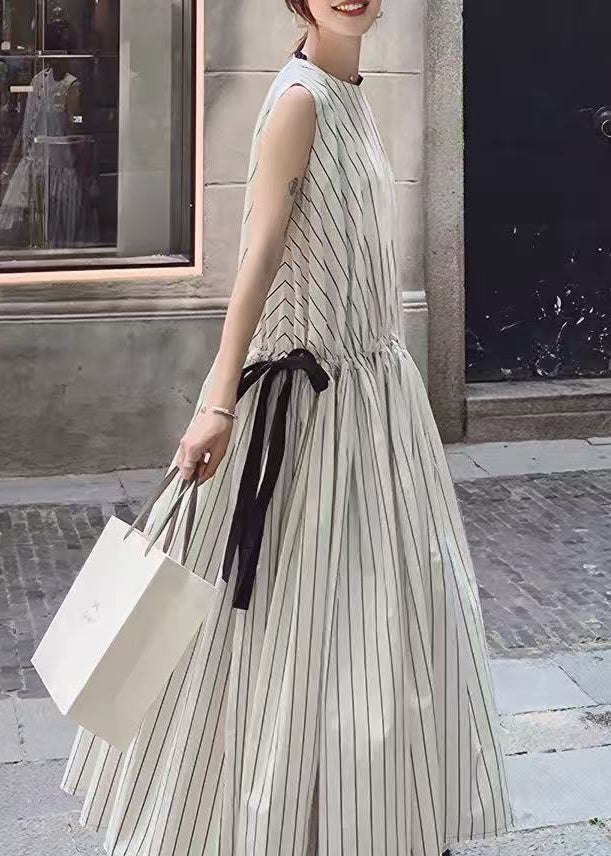 Dames Maxi-jurk Mouwloos Gestreept Modern 3