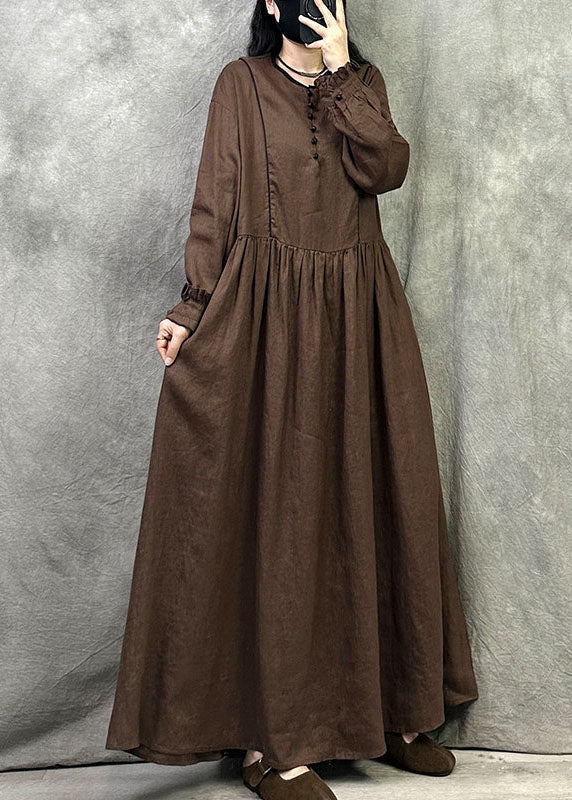 Dames Maxi-jurk Oversized Bohemien Stijl Ruches 1
