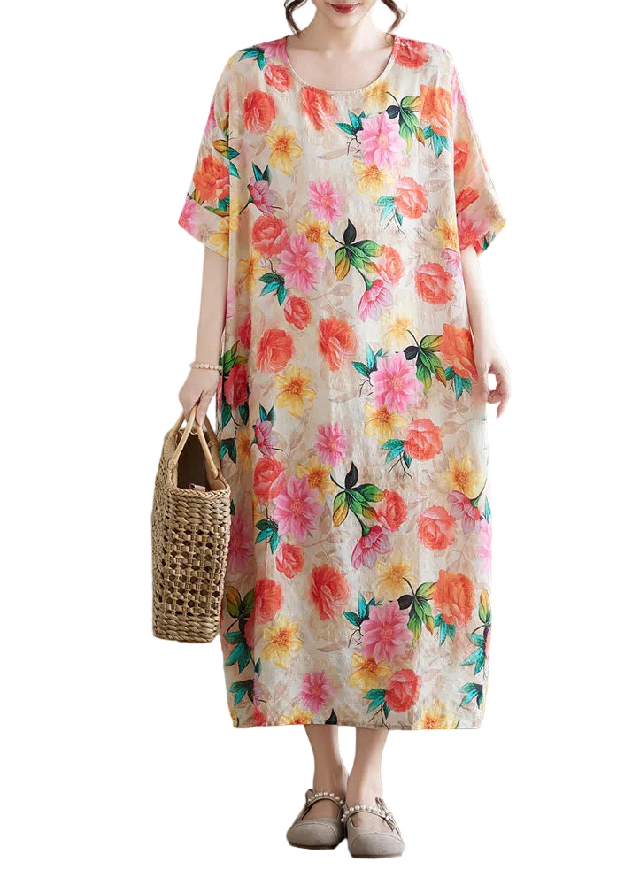 Dames Maxi-jurk Patchwork Print Losvallend Model 0