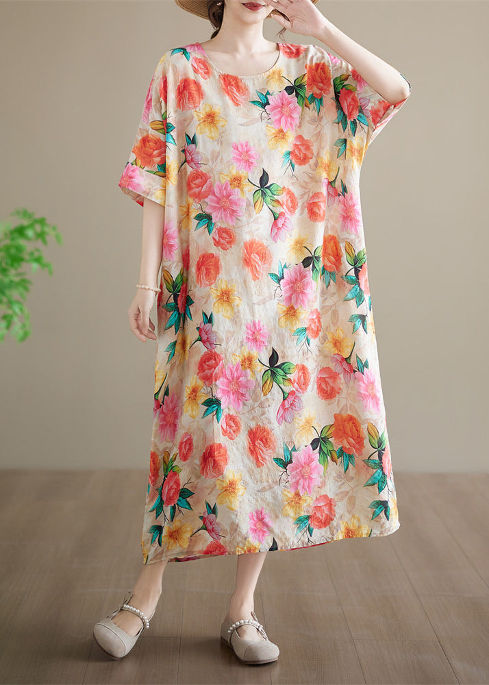Dames Maxi-jurk Patchwork Print Losvallend Model 1