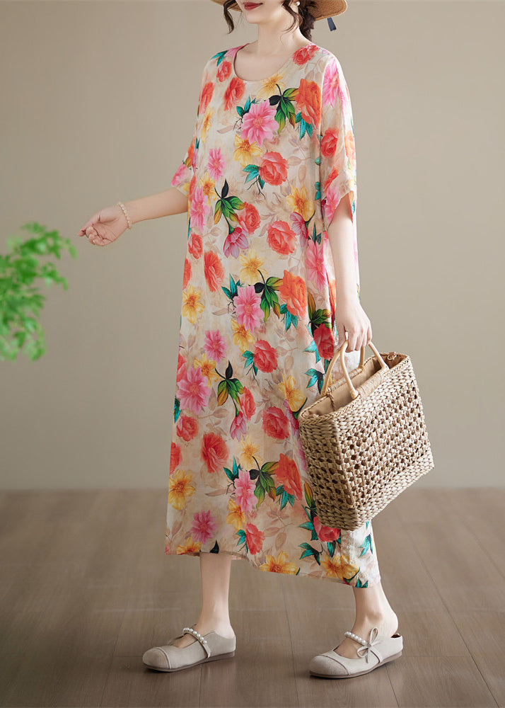 Dames Maxi-jurk Patchwork Print Losvallend Model 3