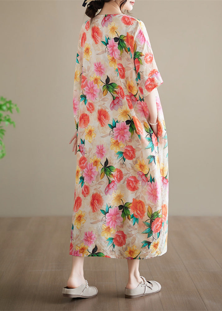 Dames Maxi-jurk Patchwork Print Losvallend Model 4