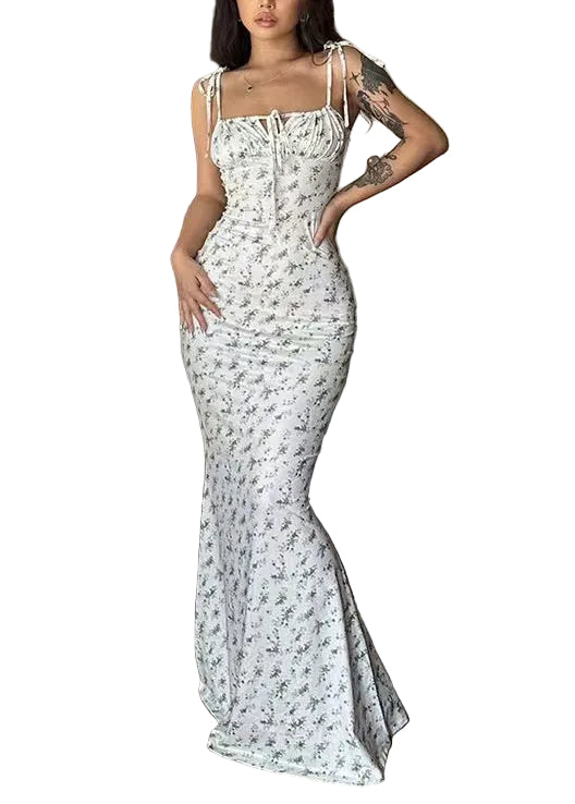 Dames Maxi-jurk Slim Fit Met Kantprint 0