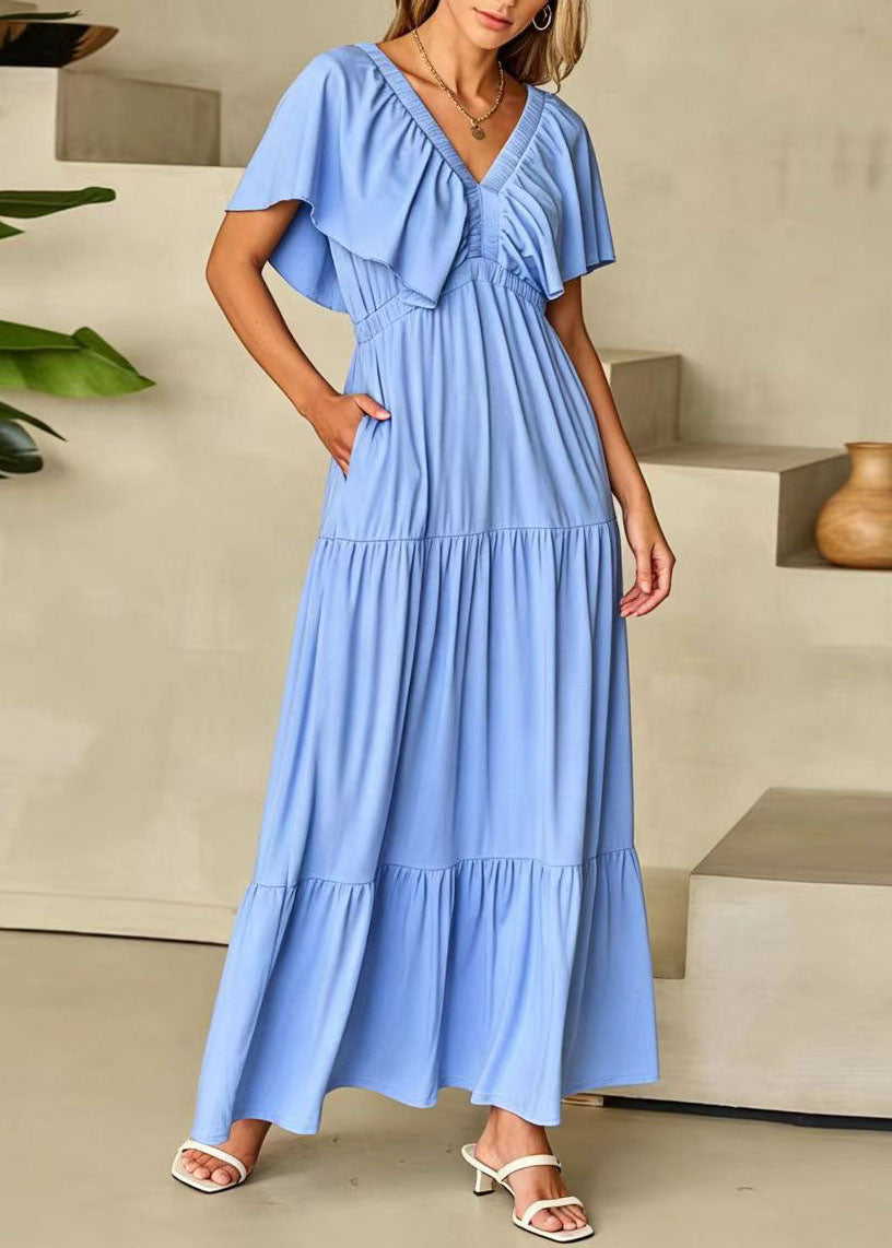 Dames Maxi-jurk met V-hals en hoge taille Zomerstijl 1