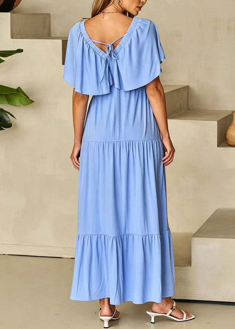 Dames Maxi-jurk met V-hals en hoge taille Zomerstijl 4