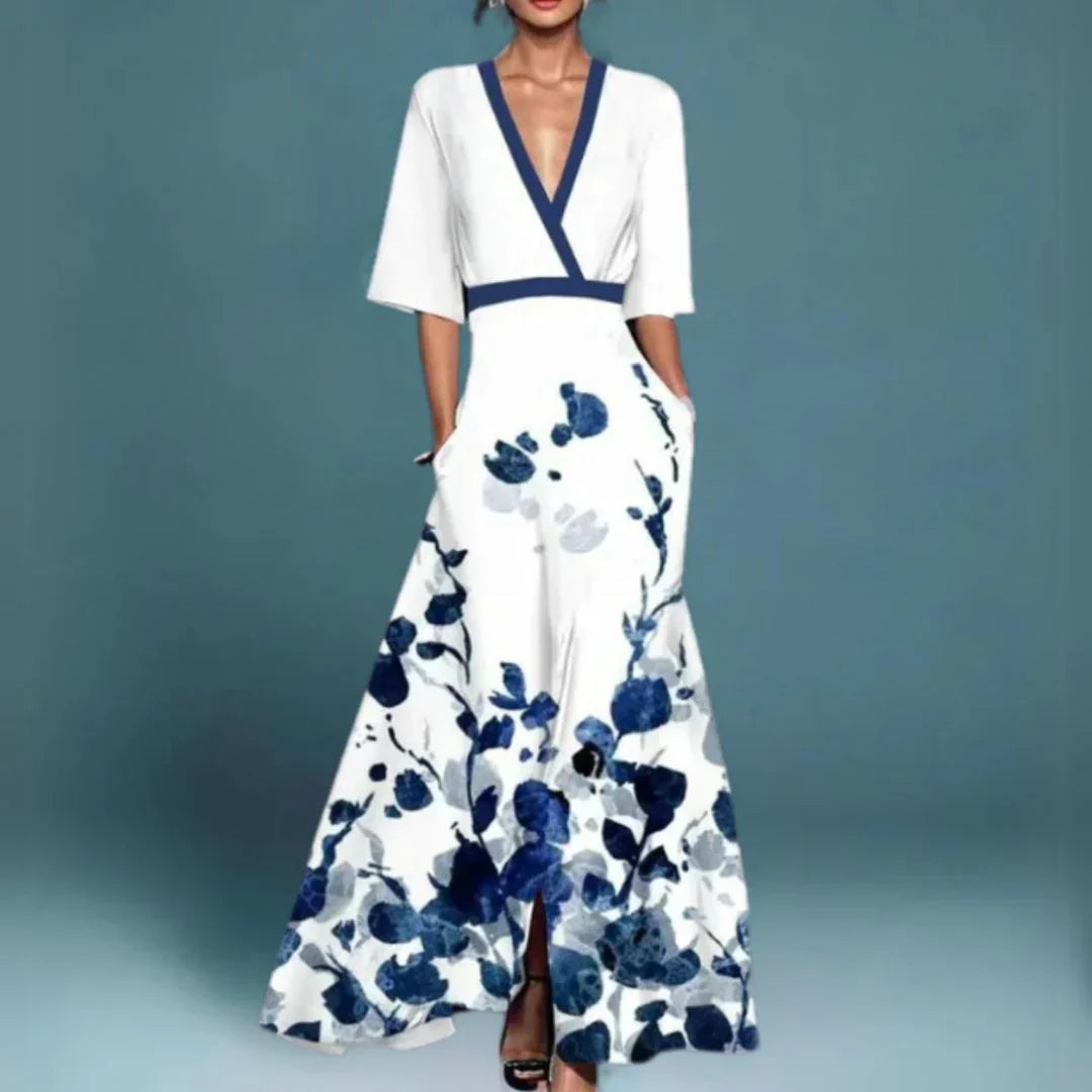 Dames Maxi Jurk Bloemenpatroon Zomer Vloeiend 1