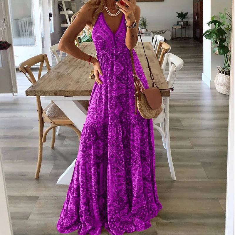 Dames Maxi Jurk Boho Stijl 2
