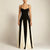 Dames Maxi Jurk Elegante Lange Zwart-Wit Vloeiende Stof 1