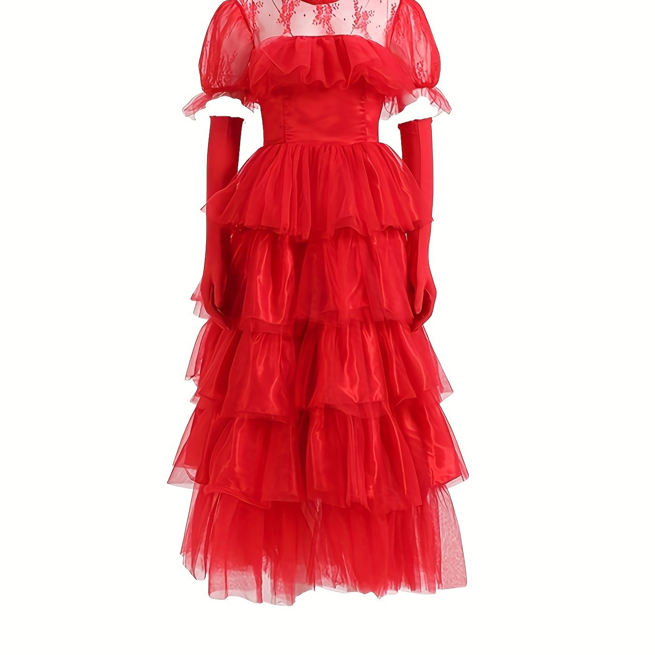 Dames Maxi Jurk Gelaagd voor Halloween 0