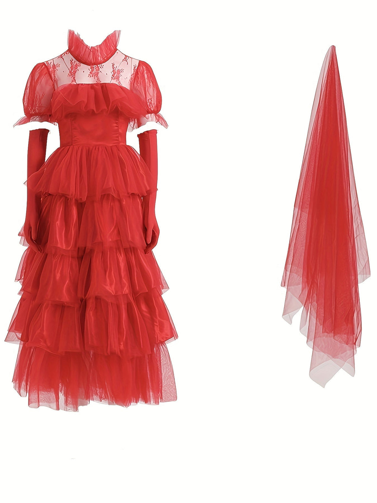 Dames Maxi Jurk Gelaagd voor Halloween 4