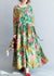 Dames Maxi Jurk Lange Linnen Bloemenprint 2