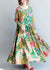 Dames Maxi Jurk Lange Linnen Bloemenprint 3
