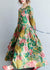 Dames Maxi Jurk Lange Linnen Bloemenprint 4