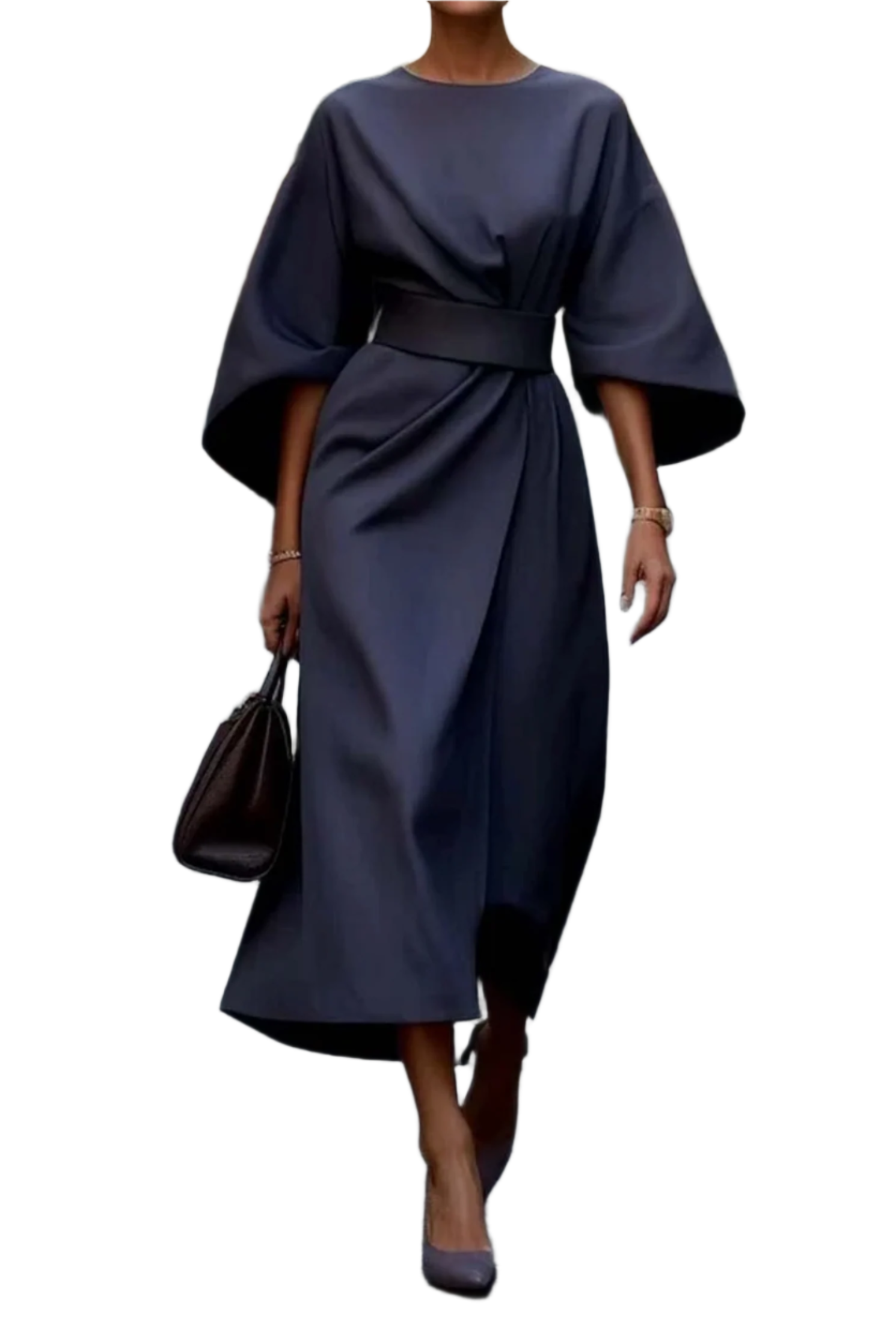 Dames Maxi Jurk Met Ceintuur Ademend Voor Zomer Lange Jurk 0